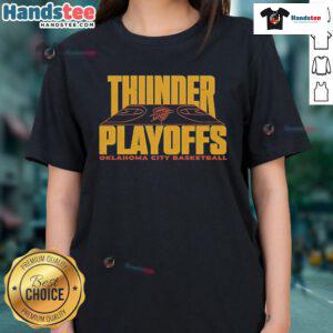 Oklahoma City Basketball Ladies Tee featuring Good Thunder Reveal Game 2 Playoffs 25 design for fans.