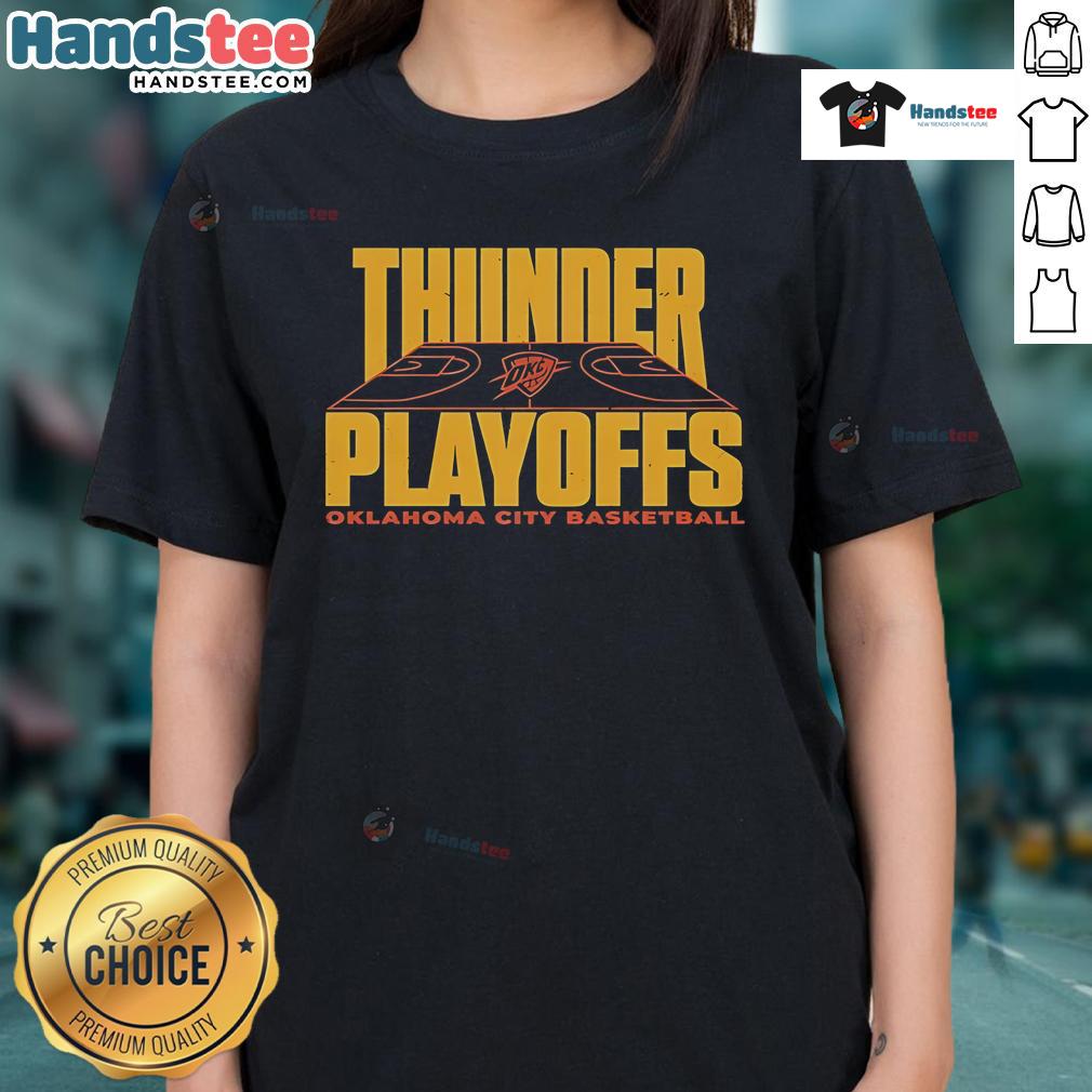 Oklahoma City Basketball Ladies Tee featuring Good Thunder Reveal Game 2 Playoffs 25 design for fans.