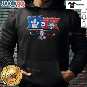 Good Toronto Maple Leafs vs Florida Panthers Round 2 Stanley Cup Playoffs 2025 hoodie featuring team logos and vibrant colors.