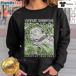 Good Vinnum Sabbathi European Tour 2023 sweatshirt featuring stylish design and vibrant colors for music fans.