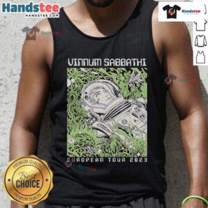 Good Vinnum Sabbathi European Tour 2023 tank top featuring vibrant design and tour details for fans and collectors.