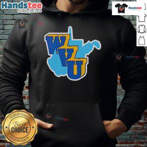 Alt Text: Cozy Good WVU West Virginia Mountaineers logo hoodie, perfect for fans showing team spirit in style.