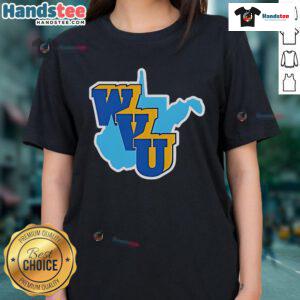 Good WVU West Virginia Mountaineers logo ladies tee featuring vibrant colors and stylish design for fans.