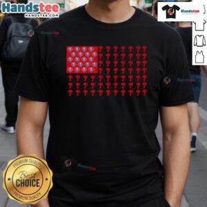 Philadelphia Phillies American Flag T-Shirt logo featuring patriotic design with team colors and stars and stripes.