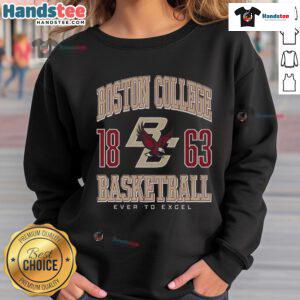 Stylish Boston College Eagles basketball sweatshirt in maroon with logo, perfect for fans and sports enthusiasts.