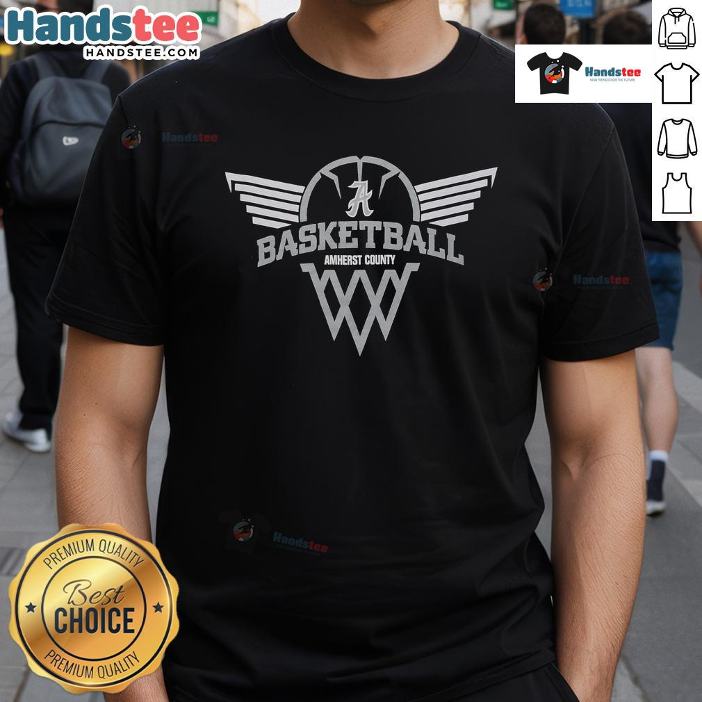 Nice Champion Basketball Amherst County T-Shirt featuring a sporty design, perfect for fans and athletes.