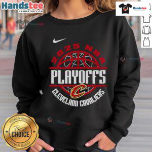 Alt Text: Nice Cleveland Cavaliers NBA Playoffs 'Fight Together Win Forever' 2025 sweatshirt featuring team colors and logo.