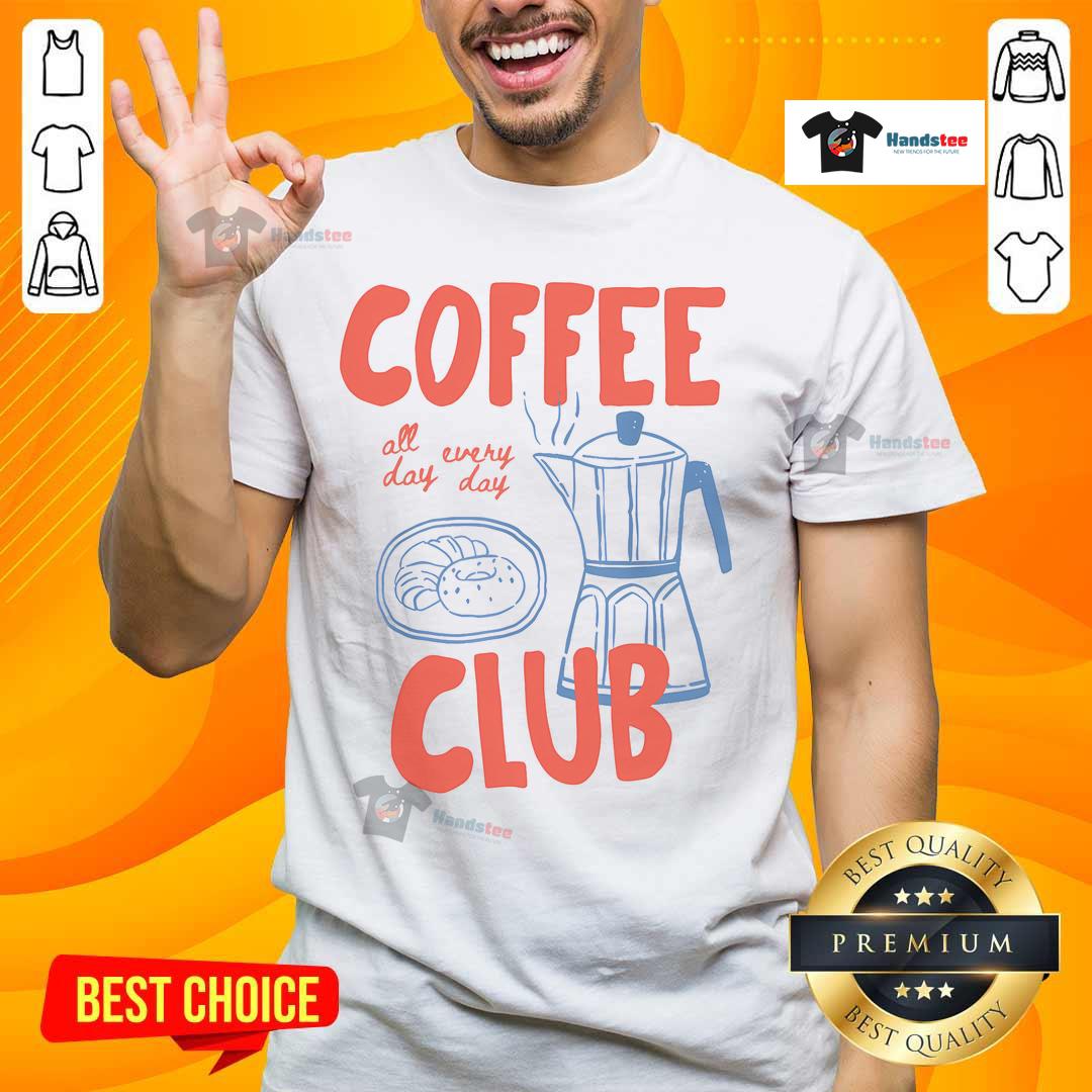 Retro Coffee T-Shirt from Nice Coffee Club, featuring a fun design perfect for coffee lovers, available all day, every day.