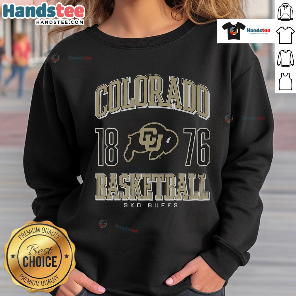 Nice Colorado Buffaloes basketball sweatshirt featuring team colors and logo, perfect for fans and cozy wear.