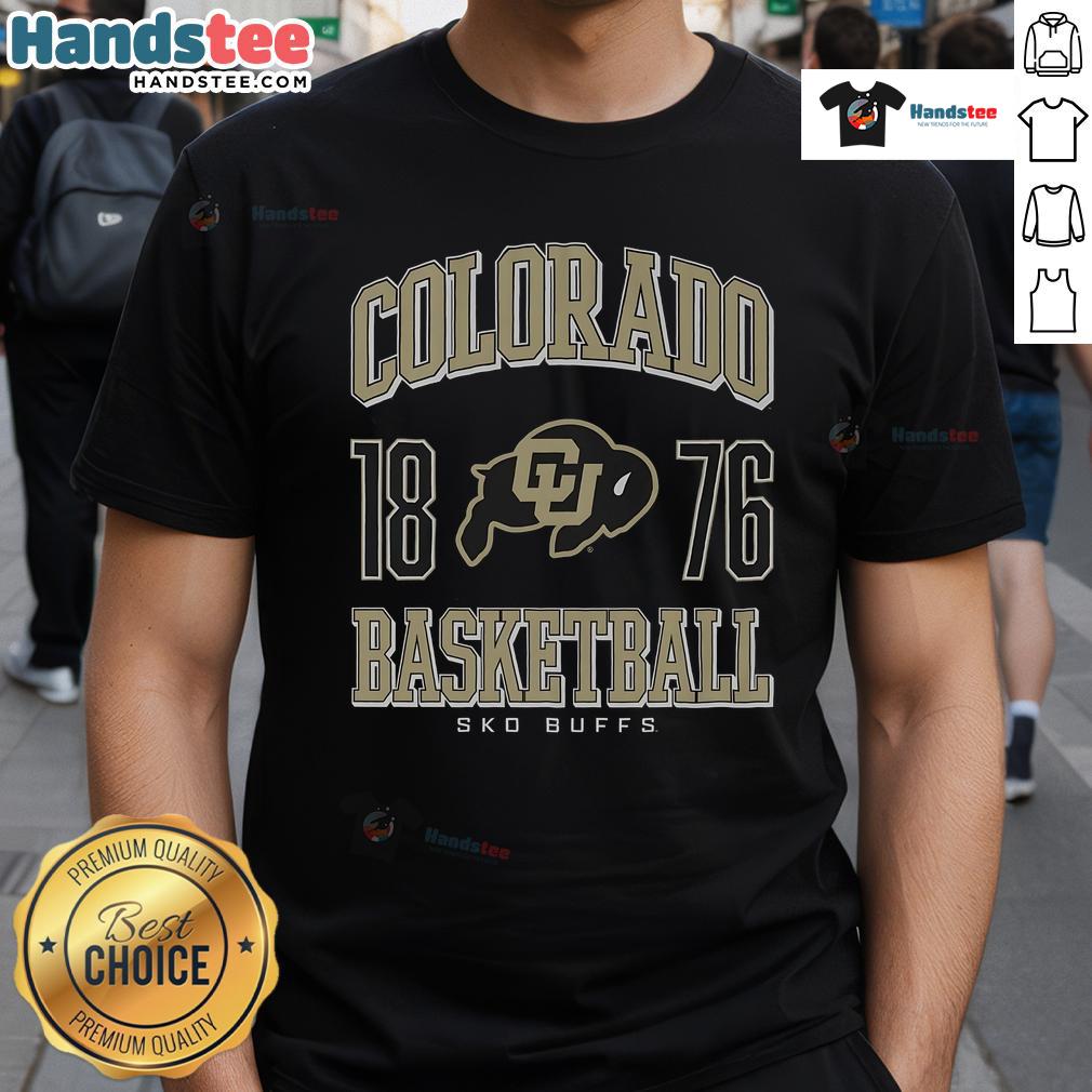 Nice Colorado Buffaloes Basketball T-Shirt featuring team colors and logo, perfect for fans and sports enthusiasts.