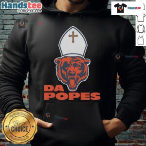 Nice Da Popes Chicago Bears football hoodie featuring team colors and logo, perfect for fans and game day wear.