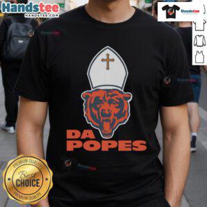 Nice Da Popes Chicago Bears Football T-Shirt featuring a bold design and vibrant colors, perfect for fans.