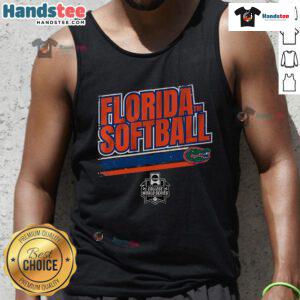 Nice Florida Softball Women's College World Series stripe tank top featuring vibrant colors and a stylish design.