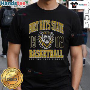 Nice Fort Hays State Tigers basketball T-shirt featuring vibrant team colors and logo, perfect for fans and players alike.