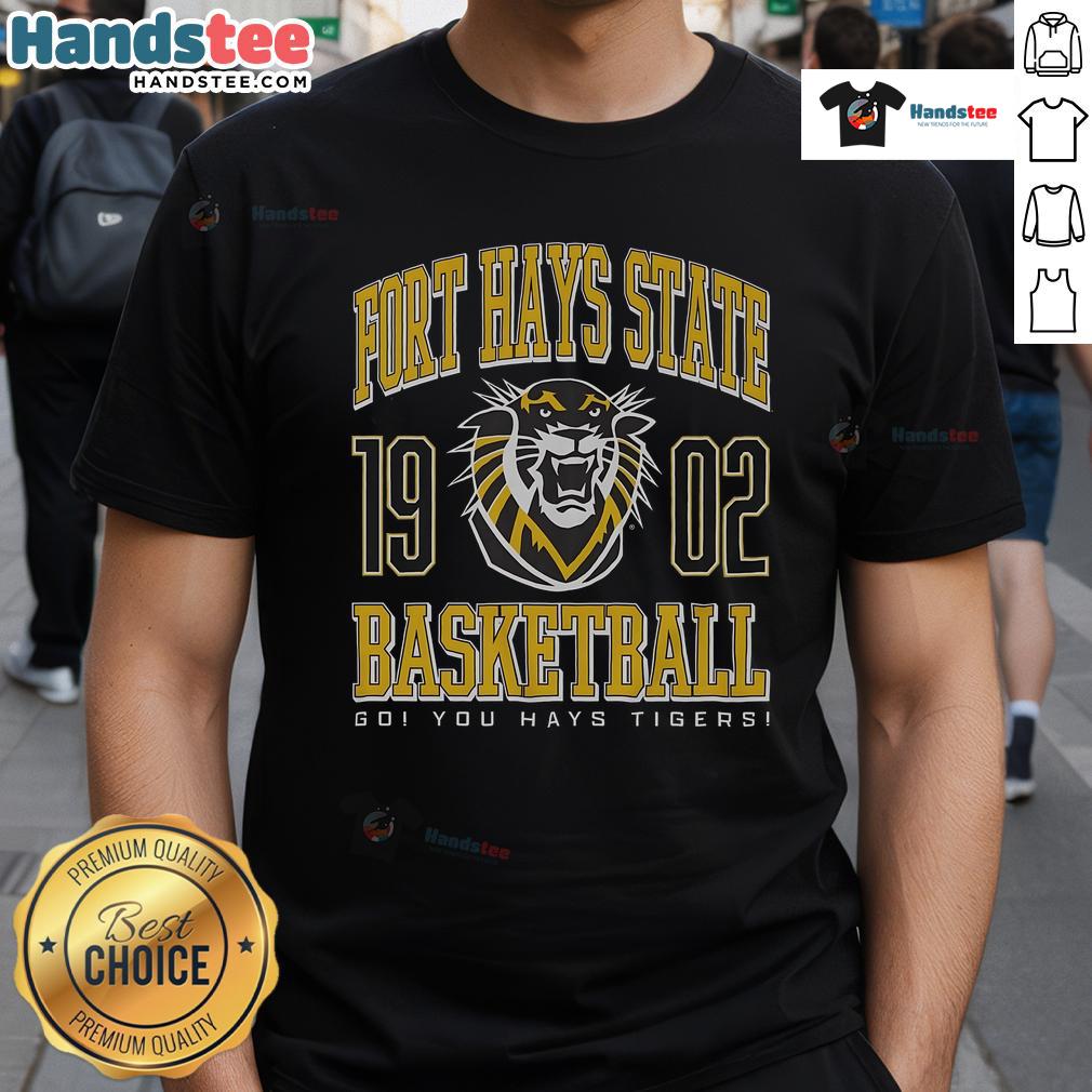 Nice Fort Hays State Tigers basketball T-shirt featuring vibrant team colors and logo, perfect for fans and players alike.