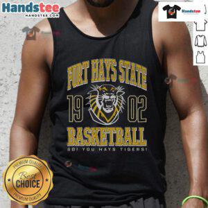 Stylish Fort Hays State Tigers basketball tank top, perfect for fans and athletes showcasing team spirit.