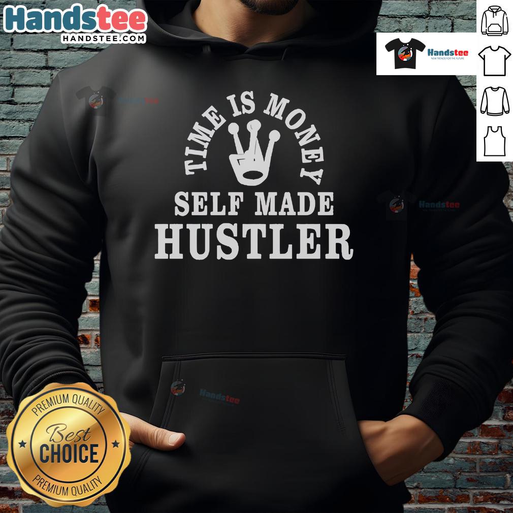 Self-Made Hustler Hoodie featuring 'Nice Giggly Time is Money' design, perfect for entrepreneurs and casual wear.