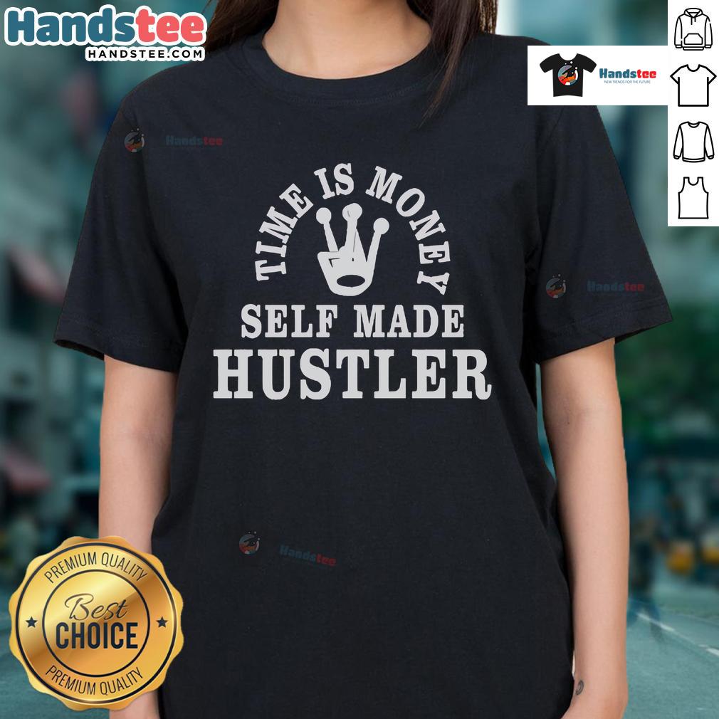 Alt Text: Self-made hustler ladies tee with 'Nice Giggly Time is Money' design, perfect for entrepreneurial women.