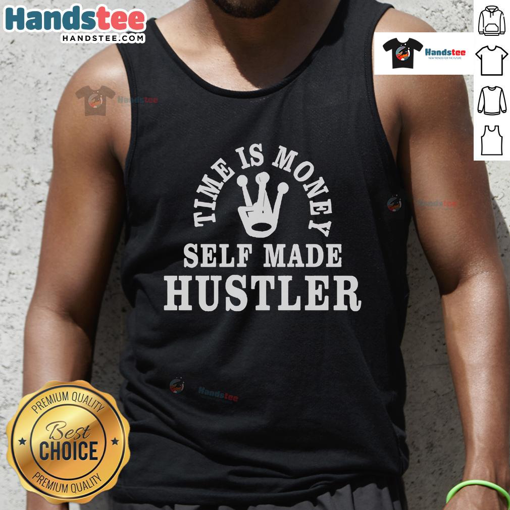 Self-Made Hustler tank top with 'Nice Giggly Time is Money' slogan, perfect for entrepreneurs and casual wear.
