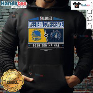 Golden State Warriors vs Minnesota Timberwolves 2025 Western Conference Semifinal matchup hoodie design