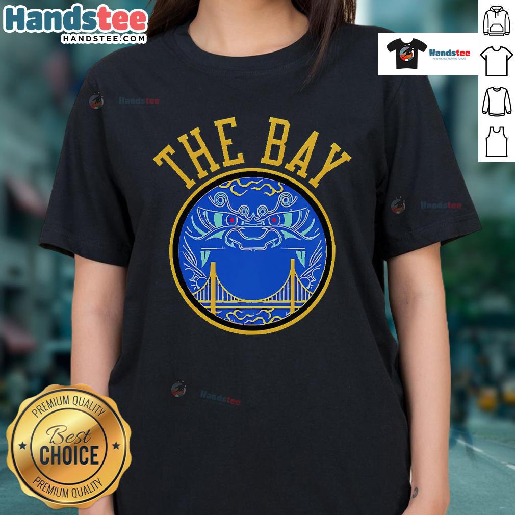 Nice Golden State Warriors Win For The Bay 2025 logo on a stylish ladies tee, perfect for fans and casual wear.