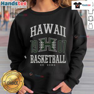 Nice Hawaii Rainbow Warriors basketball sweatshirt featuring vibrant team colors and logo, perfect for fans and athletes.