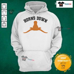 Stylish Nice Horns Down Hoodie featuring a bold graphic design, perfect for casual wear and showing team spirit.
