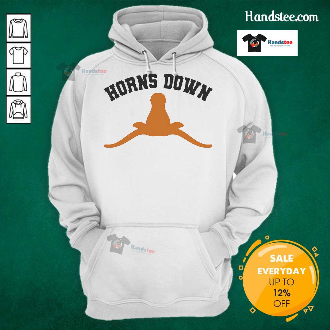 Stylish Nice Horns Down Hoodie featuring a bold graphic design, perfect for casual wear and showing team spirit.