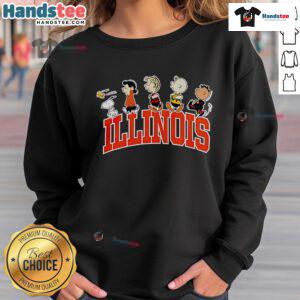 Cozy Nice Illinois Arch Snoopy sweatshirt featuring a vibrant graphic of Snoopy under the iconic Illinois arch.