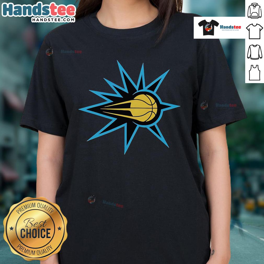 Nice Indiana Pacers Basketball Boom Ladies Tee featuring team colors and logo, perfect for fans and casual wear.