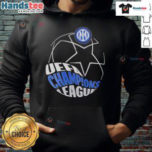 Nice Inter Milan Road to Munich UEFA Champions League Final 2025 hoodie featuring team colors and logo design.