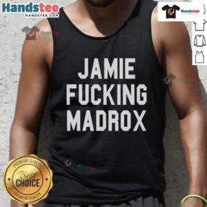 Nice Jamie Fucking Madrox tank top featuring a bold graphic design, perfect for casual summer wear.