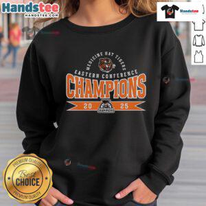 2025 Nice Medicine Hat Tigers Eastern Conference Champions sweatshirt showcasing team pride and vibrant colors.