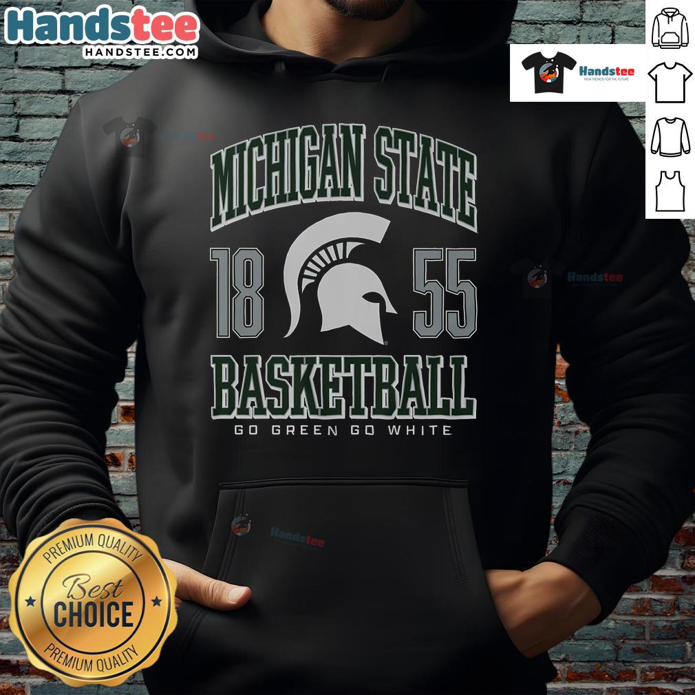 Nice Michigan State Spartans basketball hoodie featuring team colors and logo, perfect for fans supporting their team.