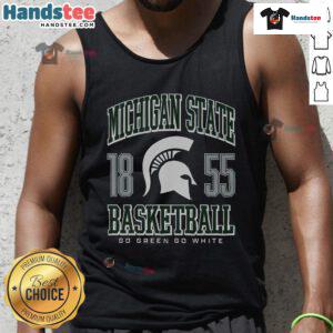 Stylish Nice Michigan State Spartans basketball tank top featuring team colors and logo, perfect for game day.