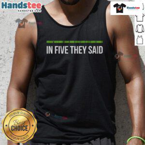 Trendy Nice Minnesota in Five They Said tank top displayed on a wooden background, showcasing a stylish summer look.