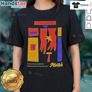 Abstract design on a Nice Mother Photobooth ladies' tee, showcasing vibrant colors and artistic patterns for stylish wear.