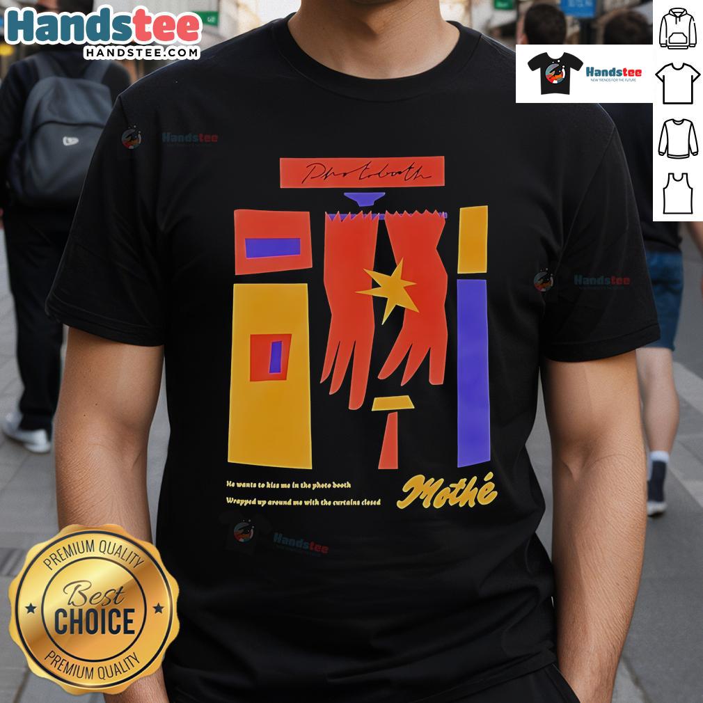 Stylish Nice Moth Photobooth Abstract T-Shirt featuring vibrant colors and unique design for a trendy look.