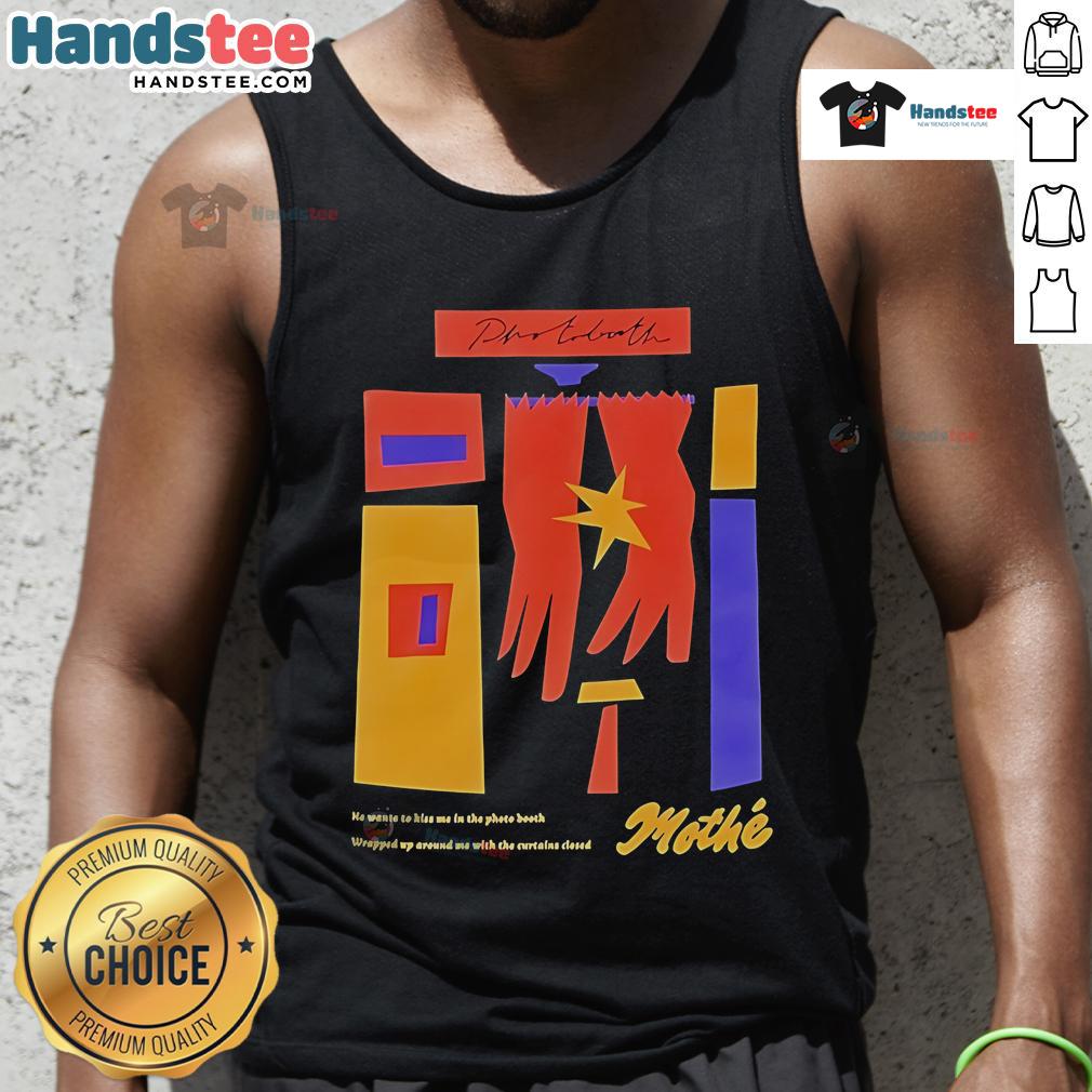 Abstract tank top from Nice Mother featuring vibrant colors, perfect for summer fashion and stylish photo booth sessions.