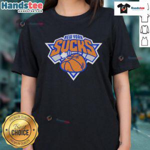 Nice New York Sucks Basketball Ladies Tee featuring a stylish design for female fans of basketball and New York rivalry.