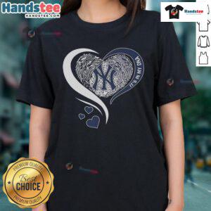 2025 Ladies Tee featuring 'New York Yankees Its In My DNA' design, perfect for passionate fans of the Yankees.