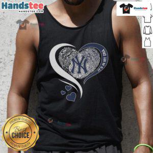 Stylish New York Yankees tank top with 'Its in my DNA' heart design for 2025 fans, perfect for game day or casual wear.