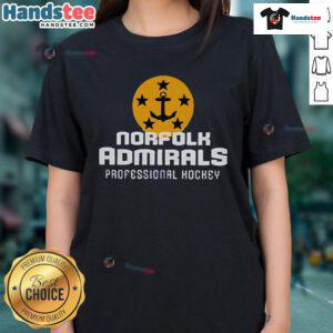 Nice Norfolk Admirals 2025 ECHL Kelly Cup Playoffs ladies tee featuring team colors and logo for fans.