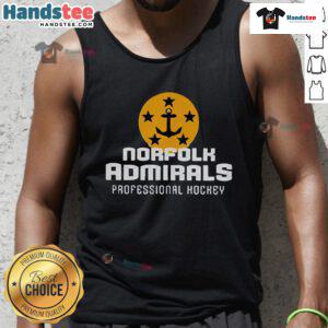Nice Norfolk Admirals 2025 ECHL Kelly Cup Playoffs tank top featuring team colors and logo for hockey fans.