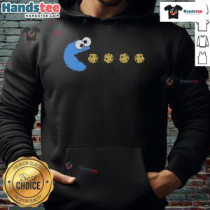 Alt Text: Cozy Nice Pac-Man Cookie Monster hoodie featuring vibrant graphics of Pac-Man and Cookie Monster for fans.