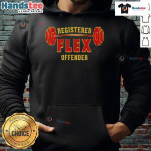 Nice Registered Flex Offender Hoodie in stylish black, perfect for casual wear and street style enthusiasts.