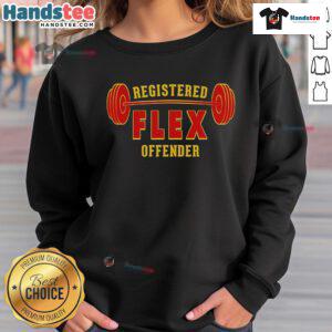 Nice Registered Flex Offender Sweatshirt in black, featuring a stylish design and comfortable fit for everyday wear.