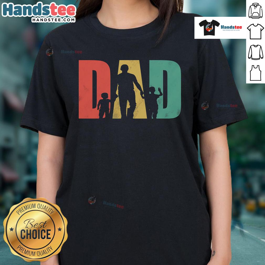 Nice Retro Dad Father's Day Ladies Tee featuring a vintage design perfect for celebrating Father's Day.
