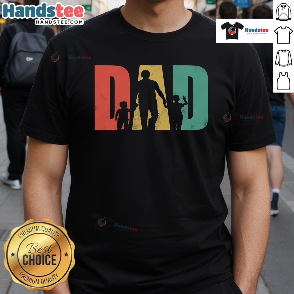Nice Retro Dad Fathers Day T-Shirt featuring vintage design and bold lettering, perfect gift for Father's Day celebrations.