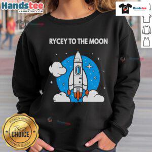 Cozy Nice Rycey to the Moon sweatshirt featuring a stylish graphic design, perfect for casual outings and comfort.